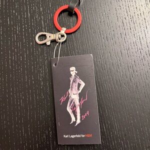 NWT unisex Karl Lagerfeld for H&M lanyard key ring from 2004 collab